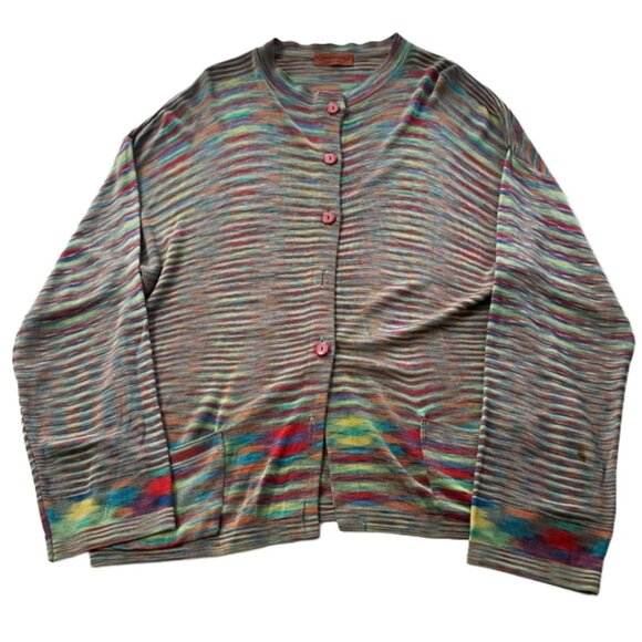 Vintage Missoni Y2K Rainbow Cardigan - Picture 3 of 10